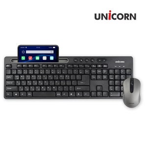 유니콘 BK-8000S 스마트폰거치 무선키보드 마우스세트