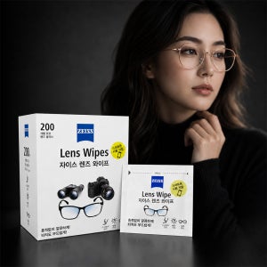 자이스 안경닦이 렌즈와이프 간편한 일회용 액정티슈 안티포그 핸드폰카메라 안경클리너 200매