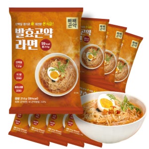 빼빼곤약 저칼로리 발효 곤약라면 매운맛 59kcal 214g, 12개
