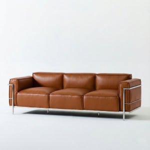 SE0 쉐우드가구 랜스 세미아닐린 이태리 천연통가죽 소파 스탠다드 오렌지브라운, 3인용