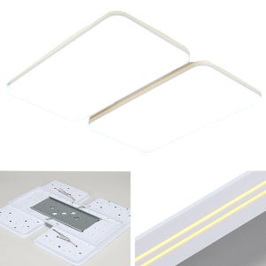 거실 4등 LED 천장조명 60W 주광색 아파트 침실 아이방 엘이디 천정 사각등