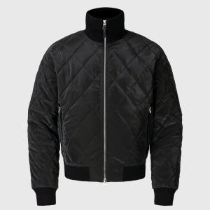 인무드 벨벳 퀄팅 하이글로시 경량패딩 덕다운 크롭패딩