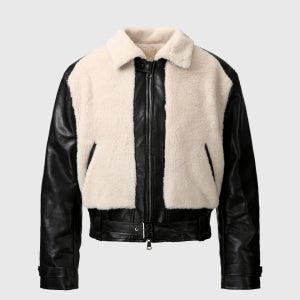 인무드 페이크 시어링무스탕 남자무스탕 퍼자켓 레더점퍼