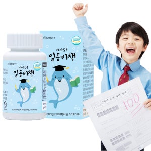 네이버단독) 닥터엣 아이실록 일등 비책 어린이 츄어블 해바라기 레시틴 30정, 6개