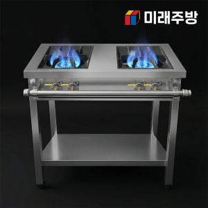 업소용 간택기 가스레인지 식당 화구 영업용 900mm, LNG(도시가스), 2구 일반버너