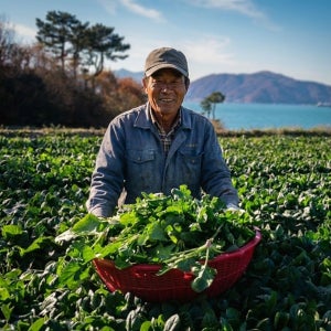 산지직송 남해 신선한 시금치 보물초 섬초 1kg, 1개