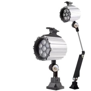 LED 밝은 18W 110V-220V 할로겐 작업등 각도 램프 짧은 스텐 조절 공작기계
