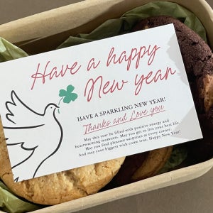 새해 설날 카드 행운 해피뉴이어 엽서 설날 감사 답례품 포장 꽃집 과일 패키지 직사각