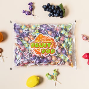 푸루트팝 롤리팝 막대사탕 과일맛 대용량 캔디 2kg 레몬,포도,오렌지,딸기 4가지맛
