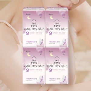 [42cm] 좋은느낌 센서티브스킨 수퍼롱 오버나이트 10매 X 4팩