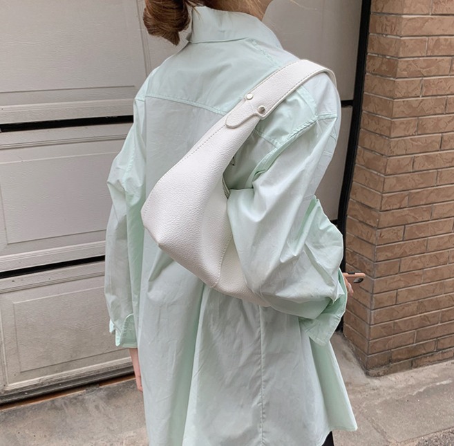 여성숄더백 만두백 소프트 호보백 데일리 화이트 가죽스타일 부드러운 데일리백