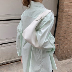 여성숄더백 만두백 소프트 호보백 데일리 화이트 가죽스타일 부드러운 데일리백