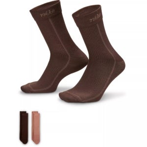 나이키 애브리데이 플러스 쿠션 삭스 두켤레 한세트 브라운(7762)트레이닝 중목 커플양말