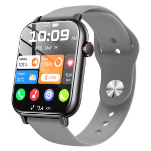 LifeSync 통화가능 스마트워치 2.0인치 대화면 운동측정 한글판 그레이, 47mm