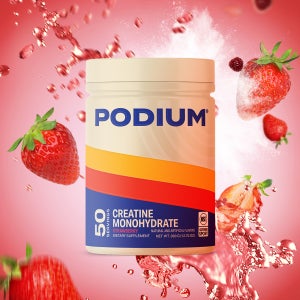 포디엄보충제 100% 순수 크레아틴 5,000mg 모노하이드레이트 파우더 분말 딸기맛 360g