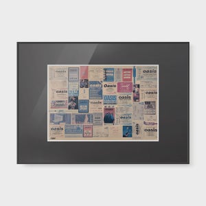 [OASIS] Ticket Poster Original RAW Magazine Ad 1995, Framed A2 오아시스 빈티지 포스터 액자