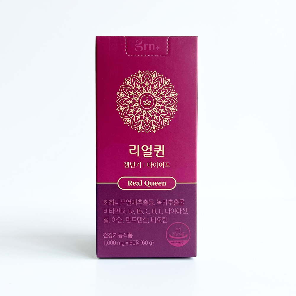 <b>GRN</b> 리얼퀸 갱년기 다이어트 60정 1박스 회화나무열매추출물