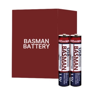 바스맨 2세대 5핀충전 AAA건전지 2개입 건전지/배터리 1.5V 리튬이온충전지