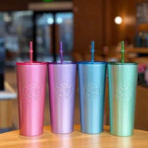 스타벅스 텀블러 디즈니 한정판 미키 미니 마우스 대용량 빨대컵 710ml