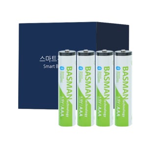 바스맨 3세대 블루투스 AAA건전지 4개입 건전지/배터리 1.5V 리튬이온충전지