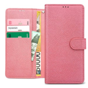 LG Q52 케이스 (Q520) 핑크, 원톤 천연소가죽 다이어리