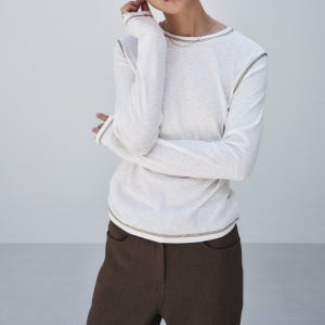 BROT 에디슬라브 티셔츠 여성레이어드티 모달 시스루