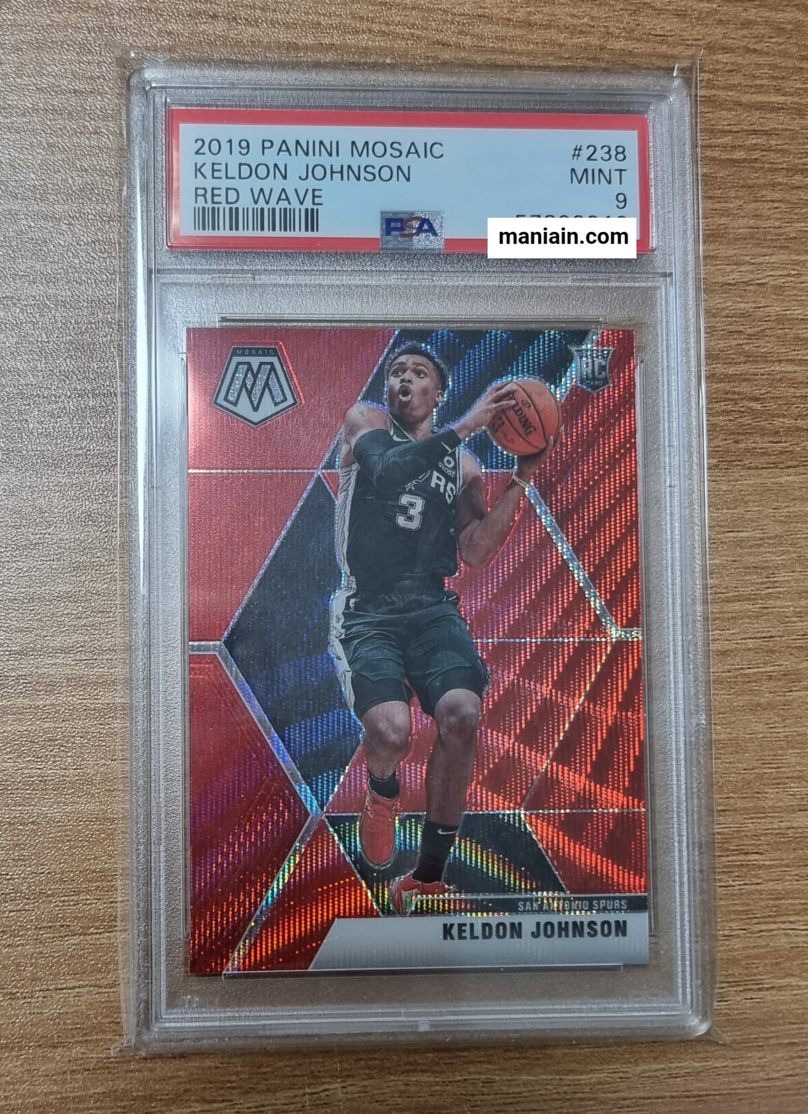 [켈든 존슨 루키카드 등급 PSA 9] Keldon Johnson 2019-20 Panini Mosaic Tmall Red Wave Prizm Rookie No-238 NBA카드