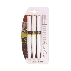 Nuvo 빈티지다꾸 Aqua Flow Pens Festive Season 수채화 펜 3입 세트 NV 005