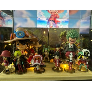 원피스 스타일 GK 피규어 진열장 포함 피규어 11종 세트 루피 조로 상디 샹크스 에이스