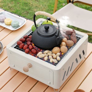 바베큐그릴 화로대 미니 화롯대 연탄구이 가정용 캠핑그릴 숯불바베큐 개인 연탄 경량 꼬치