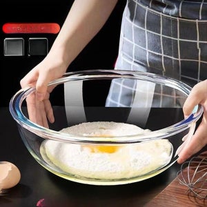 대형 유리볼 팥빙수 그릇 화채 빙수 시리얼 디저트 6200ML+실리콘 뚜껑