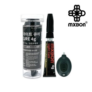MXBON 아크릴 전용 순간접착제 투명 저자극 저백화 UVCA(3초경화), 4g, 1개