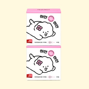 유기농순면생리대 하얀하얀 순면흡수체 기본형 중형, 10개입, 2팩