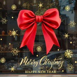 크리스마스윈도우스티커(빅리본)