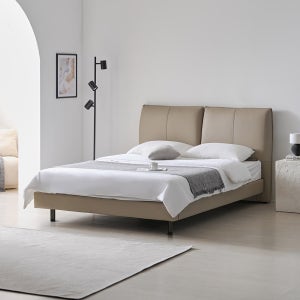 라로퍼니처 브리튼 가죽 호텔식 퀸 침대 Q 독립 매트리스 포함