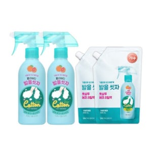 온더바디 코튼풋 발을씻자 풋샴푸 레몬 385ml 2개+리필 500ml 2개