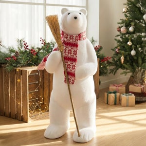 120cm 특대형 북극곰 장식 (B타입) 겨울 크리스마스 인테리어