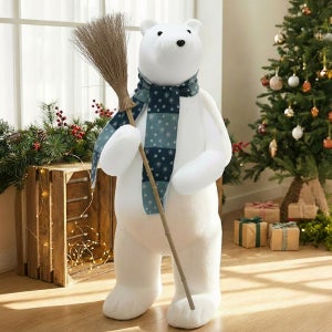 120cm 특대형 북극곰 장식 (C타입) 겨울 크리스마스 인테리어