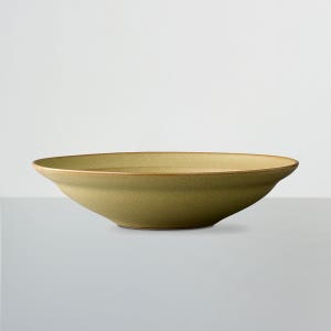 버미큘라 테이블웨어 얕은볼 림 21cm, 올리브 그린