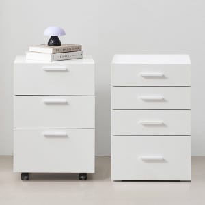 e스마트 3단 이동식 책상서랍장