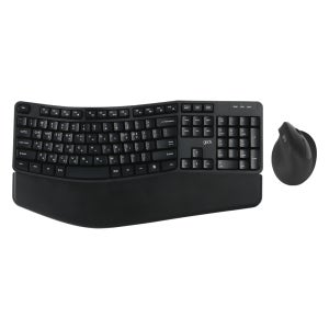 지클릭커 오피스프로 에르고M EMK100 PLUS 인체공학 무선 키보드 마우스 세트 블랙