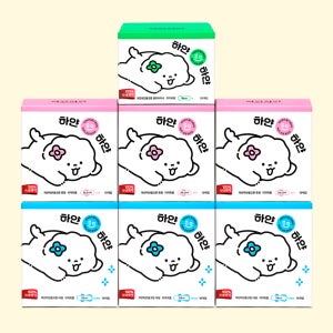 유기농순면생리대 하얀하얀 순면흡수체 대형,중형,라이너7팩