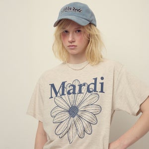 [마르디 메크르디] TSHIRT FLOWERMARDI_OATMEAL BLUE