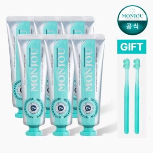 몽주 구취 케어 고불소 비건 치약 입냄새 잇몸 불소 충치 치석 임산부 100g, 6개