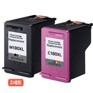삼성 호환잉크 INK-M180 INK-C180 대용량 SL-J1660 (검정+칼라) 2세트