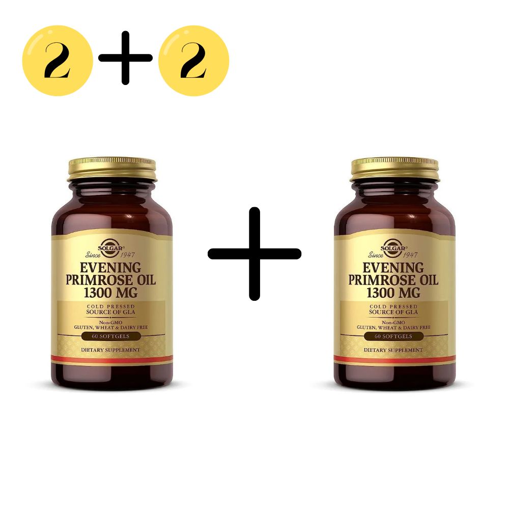 2+2 솔가 <b>이브닝 프림로즈</b> 달맞이꽃 <b>오일 1300mg</b> 60캡슐 리놀레산 감마리놀렌산