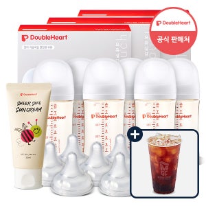 더블하트 모유실감 3세대 240ml 트윈트리플세트(젖병6+젖꼭지6)