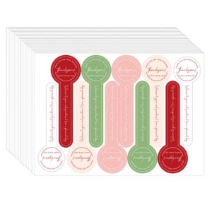 땡큐 감사 밀봉 모서리 스티커 200pcs