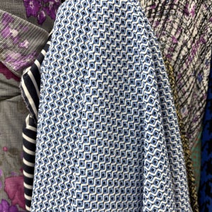 블루 다이아 폴리에스터 패턴 원단 333 고정폭 148cm