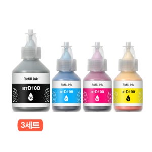 브라더 BT6000/BTD60 무한 호환잉크 DCP-T300 T500W (검정+칼라 4색 3세트)